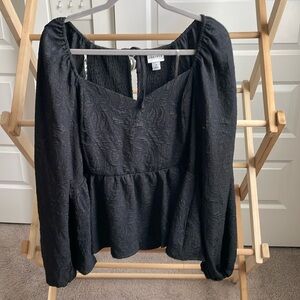 Black Ava & Viv Shirt. 1X